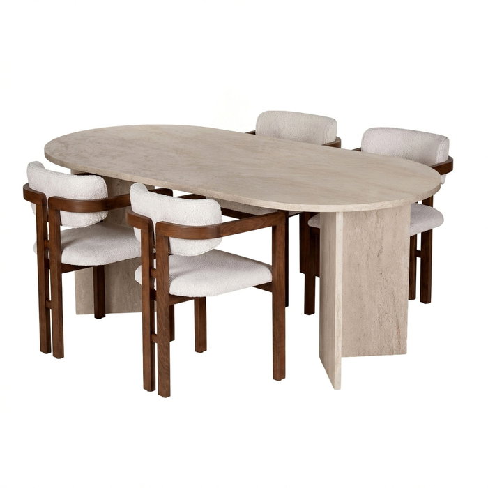 Nordure Meridia 4 - Travertino, Nogal, Blanco